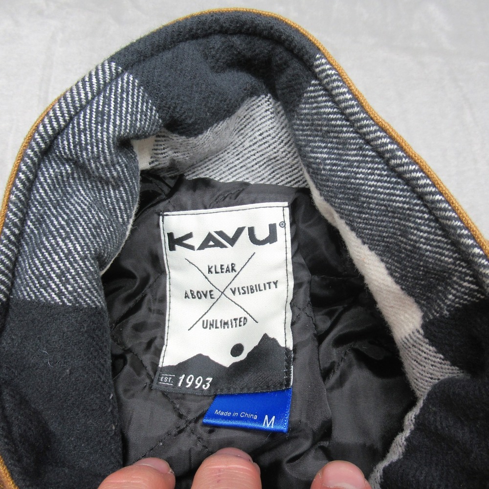 KAVU Jacket Women Medium Brown Plaid Insulated Quilt Lined Canvas Highland‎ Rain - Picture 7 of 12